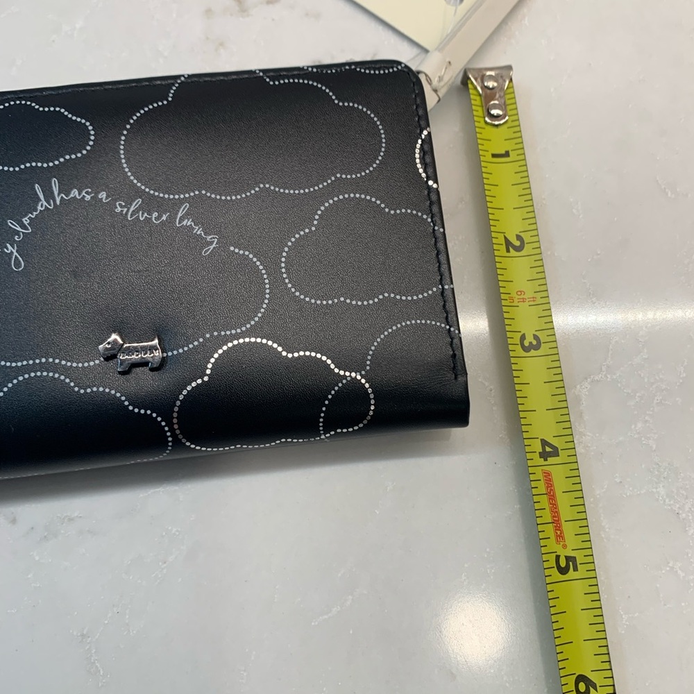 NEW RADLEY LONDON Scottie Dog Black Wallet Silver Clouds - Picture 5 of 7